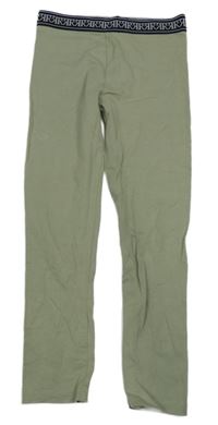 Světlekhaki legíny s logy RIVER ISLAND