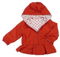 Červená šusťáková jarní oboustranná bunda s kapucí Mayoral