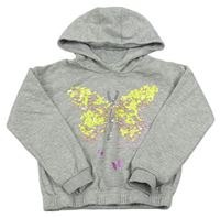 Sivá mikina s motýlom a kapucňou Primark