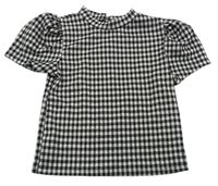 Čierno-biele kockované tričko Matalan