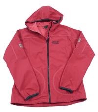 Malinová softshellová bunda s kapucňou Jack Wolfskin