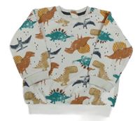 Bílá mikina s dinosaury Matalan