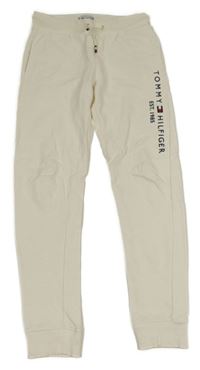 Smetanové tepláky s logem Tommy Hilfiger 