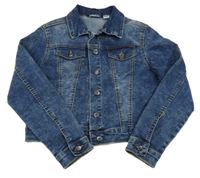 Tmavomodrá plesňová rifľová bunda Pepperts