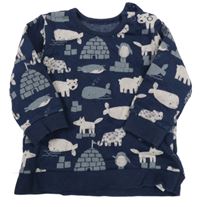 Tmavomodrá mikina so zvieratkami George