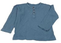 Modré vzorované tričko s gombíky Matalan