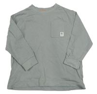 Sivé tričko s vreckom a lebkou John Lewis