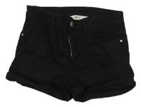 Čierne rifľové kraťasy H&M