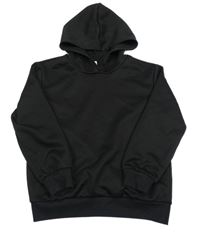 Čierna mikina s medvedíkom a kapucňou Shein