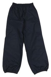 Tmavomodré šusťákové voděodolné podšité kalhoty Tchibo