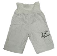 Biele menšestrové nohavice s oslíkem