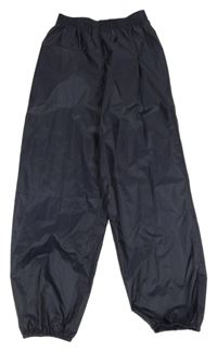 Tmavomodré šušťákové nepromokavé nohavice Decathlon