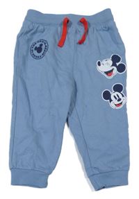 Světlemodré cuff tepláky s Mickeym Disney 