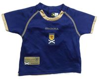 Tmavomodro-světlehnědý funkční fotbalový dres Scotland DIADORA