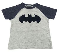 Svetlošedá -tmavomodré melírované tričko s Batmanem zn. Next