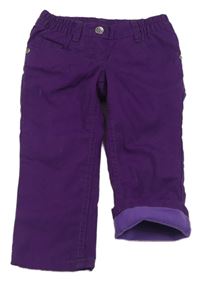Purpurové podšité nohavice lupilu