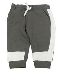 Tmavošedo-biele tepláky H&M
