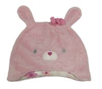 Svetloružová chlpatá čepice - zajačik