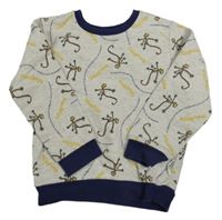 Svetlobéžová mikina s opicami M&S