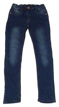 Tmavomodré skinny teplákové rifle Topolino