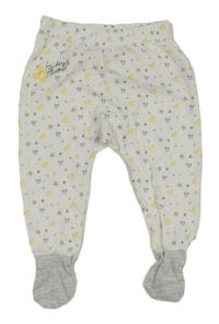 Bílo-šedé polodupky s Mickey a hvězdičkami Disney