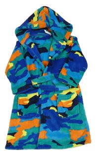 Army plyšový župan s kapucí M&S