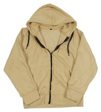 Béžová prepínaci mikina s kapucňou