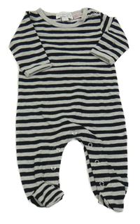 Sivo-čierny pruhovaný overal gingerlilly