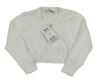 Nové - bílé propínací svetrové bolérko George