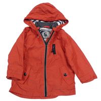 Červená melírovaná šusťáková jarní bunda s kapucí Next