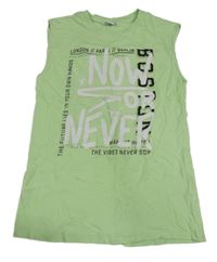 Světlezelené tílko s nápisy Chapter young