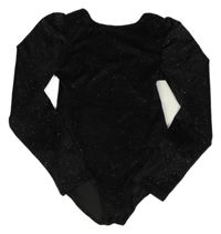 Černé třpytivé sametové body 