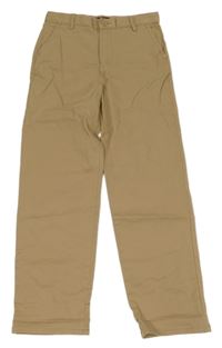 Pískové chino plátěné kalhoty H&M