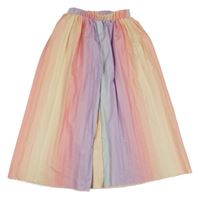 Farebné duhové plisované široké nohavice SHEIN