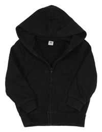 Čierna prepínaci mikina s kapucňou Tu