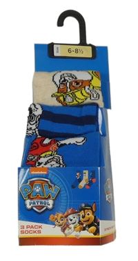Nové - 3x - Ponožky s PAW PATROL nickelodeon vel. 23-26