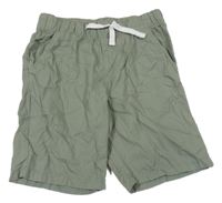 Khaki plátenné kraťasy H&M