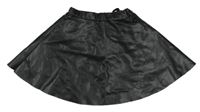 Čierna koženková kolová sukňa H&M