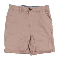 Růžové plátěné chino kraťasy Primark 