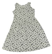 Biele bavlnené šaty s palmami H&M