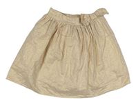 Zlato-bilá pruhovaná sukňa s mašlou Mothercare
