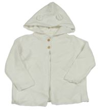 Biely prepínaci sveter s kapucňou zn. Matalan