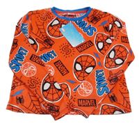 Nové - Červená plyšová pyžamová mikina so Spidermanem Marvel