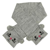 Šedá melírovaná třpytivá šála s čumáky Matalan