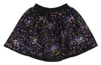 Čierno-ružovo-zlatá flitrová sukňa St. Bernard