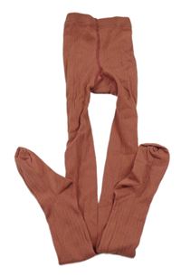 Vínové rebrované pančuchy