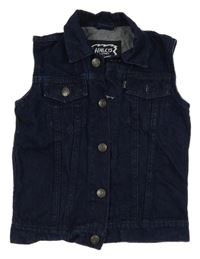 Tmavomodrá riflová vesta