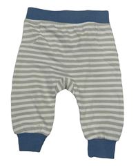 Sivo-biele pruhované tepláky Lupilu