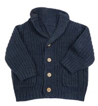 Tmavomodrý prepínaci sveter s golierom Matalan