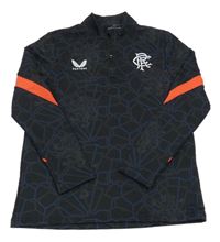 Černá vzorovaná sportovní mikina s potiskem Castore